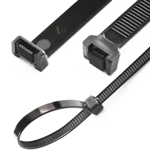 Plastik kablo bağı Zip bağları sarar asla kırmak minyatür görev güçlü kendinden kilitleme naylon 2.5X100mm 100 adet Zip kravat ağır