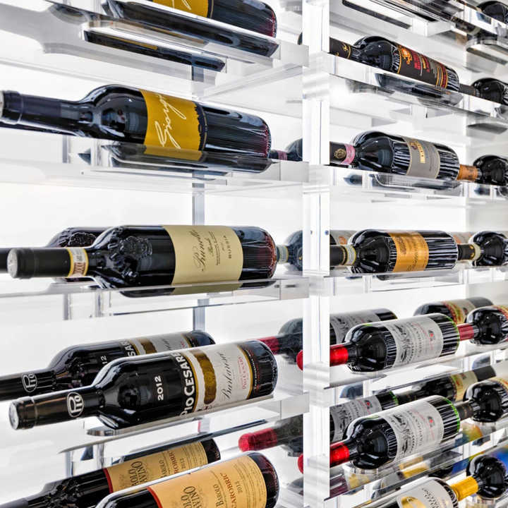 Customized Acrylic Ceiling Hanging Wine Rack - Romantic Blues Vibe LED ...