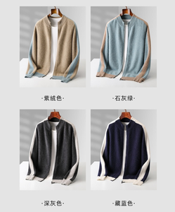 <span class=keywords><strong>Cardigan</strong></span> da <span class=keywords><strong>uomo</strong></span> in pura lana 100% <span class=keywords><strong>con</strong></span> collo semi-alto e spessore maggiorato, stile casual <span class=keywords><strong>con</strong></span> <span class=keywords><strong>cerniera</strong></span> - Product Image 6
