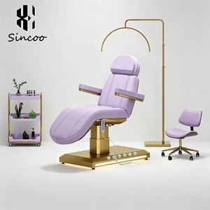 Luxury 3 Motor Reclinable PU Leather Cosmetic Facial Care Lash <b>Bed</b> Beauty Salon Use-Multi-functional Spa Beauty Massage <b>Bed</b> - Product Image 5