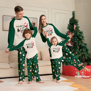 Combinando Natal Família Pijama Set Cartoon Letter Printing Pai-Filho Pijama Pai Mãe Kid Baby Xmas PJS <span class=keywords><strong>Sets</strong></span> for <span class=keywords><strong>Family</strong></span> - Product Image 4