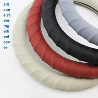 Vente en gros de housses de volant en silicone toutes saisons, universelles, antidérapantes, texturées, fines, protecteurs de poignée de voiture, couleur personnalisée