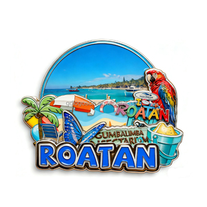 Imanes de Madera Personalizados con Recuerdos de Islas <span class=keywords><strong>Caribe</strong></span>ñas, Imanes de Refrigerador de MDF con Impresión UV de Doble Capa - Product Image 3