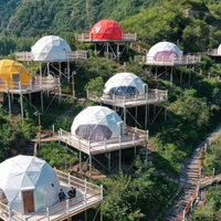 Tente de glamping d'hôtel de dôme géodésique transparent de PVC de toit de luxe tente de dôme ronde de désert de maison pour le camping