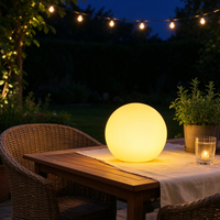 Boule lumineuse LED RGB de Noël, lampe sphérique pour jardin, décoration flottante pour piscine, ambiance lumineuse, blanc chaud, alimentation électrique, décoration de fête