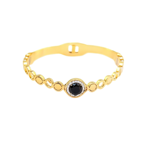 Crystal Rhinestone <b>Bracelet</b> 316L Stainless Steel PVD Gold Plated Sustainable Resistant Jewelry for Women Everyday Wear Trendy - Product Image 2