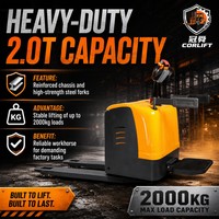 Transpalette Électrique Robuste Corlift 2000 kg (4400 lb) avec Plateforme pour une Logistique d'Entrepôt Efficace