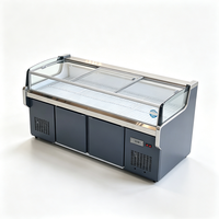 Vitrina Refrigerada Comercial de Acero Inoxidable de Gran Capacidad, Doble Temperatura, Mecánica, con Enfriador de Aire Integrado
