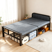 Platzsparendes Klappbett für Kleine Schlafzimmer Großer Stauraum Keine Montage Erforderlich Faltbares Einzelbett Eisenrahmen für den Heimgebrauch VLranlife