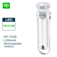 Lampe torche LED portable rechargeable DP Factory, lampe de secours, lampe de poche, charge solaire