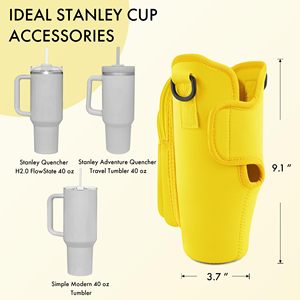 Bolsa de transporte de botella de agua personalizada con bolsillo para teléfono para Stanley Cup 40/30oz soporte de botella de agua personalizado con correa ajustable - Product Image 2