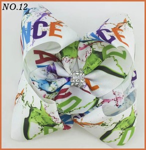 2024 ciute headwear Cadena de taladro de flores deformadas hilo impreso de dibujos animados con clip de pelo de lazo accesorios para el cabello para niños - Product Image 1