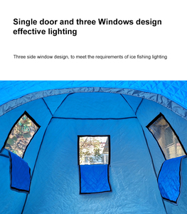 Carpa de Pesca y Camping Portátil para Invierno, Resistente al Agua y al Viento, con Aislamiento Térmico - Product Image 3