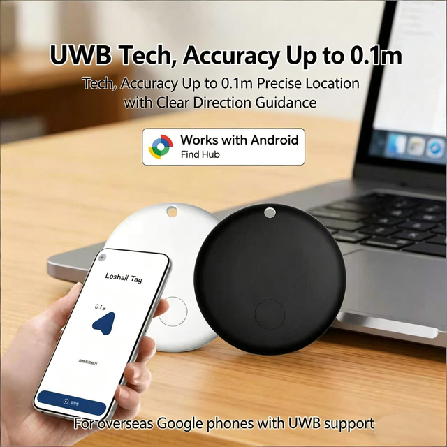 Pet Tracker UWB Precision Compatible with Apple Find My Anti-Lost Tag for Cats and Dogs Key Luggage