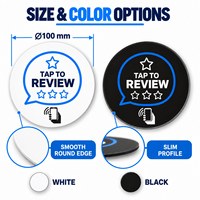 Autocollant NFC rond personnalisé pour avis clients, étiquette intelligente sans contact avec logo pour la collecte de commentaires clients
