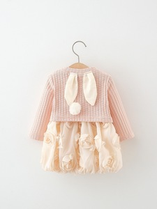 2025 शरद ऋतु की लड़की किण्डिगन और फूल निचली राजकुमारी स्कर्ट सेट - Product Image 2