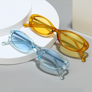 2026 Fashion Retro Women Cat <b>Eye</b> Sun Glasses UV400 <b>Candy</b> Colors Shades Small Frame Oval Sunglasses - Product Image 3