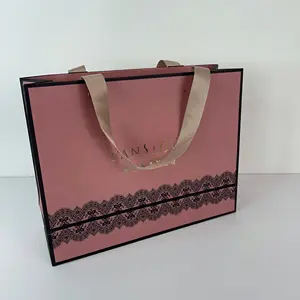 Sacs en papier sac à provisions cadeau avec votre propre logo kraft faisant la machine emballage luxe personnalisé blanc noir s