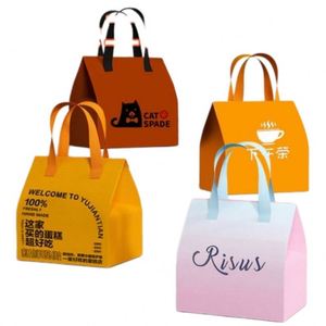 Sac isotherme non tissé imperméable pour repas à emporter, idéal pour les livraisons de repas et les sacs à café jetables pour les salons de thé. - Product Image 1