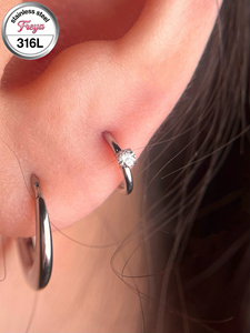 Vente en gros Bijoux de piercing en acier inoxydable 316L 16G ZC, Anneau segmenté sans soudure pour nez, cartilage, Daith, Conch, Hélix - Product Image 3