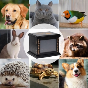 Lynpet Elegante Gedenk-Tierurne aus Massivholz mit Bilderrahmen, Bestattungsbedarf für Katzen und Kätzchen, Schwarz, Handgefertigt - Product Image 6