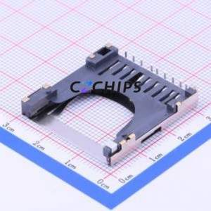 SD-107 SD Card / Memory Card Connector SMD Connector Self-Return Type Standard SD Card Card Holder 4.6mm - Product Image 2