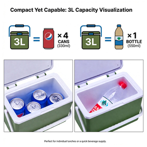 Glacière portable 3L en plastique rigide pour aliments, idéale pour l'extérieur - Product Image 3