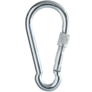 Xinda Carabiner Stainless Steel Gourd Shape <b>Locking</b> Safety Hook Outdoor Hiking Yoga Use - Product Image 2