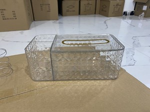 กล่องใส่กระดาษทิชชูพลาสติกดีไซน์ทันสมัยเรียบง่ายสำหรับตกแต่งโต๊ะกาแฟหรือเก็บกระดาษในห้องนั่งเล่น ขายส่ง - Product Image 2