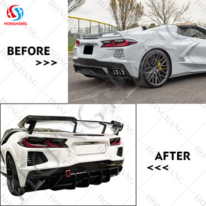Accessoires Auto Chaoshenghang autres pièces de voiture séparateur de lèvre avant noir brillant pour <span class=keywords><strong>Corvette</strong></span> C8 Z51/Stingray 2020-2024 boîte en Carton - Product Image 5