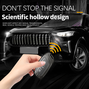 Étui de protection pour clé de voiture en cuir et alliage pour MG ZS HS 5 6 EZS pour Roewe RX8 RX5 <span class=keywords><strong>RX3</strong></span> I6 I5 Accessoires de porte-clés - Product Image 4