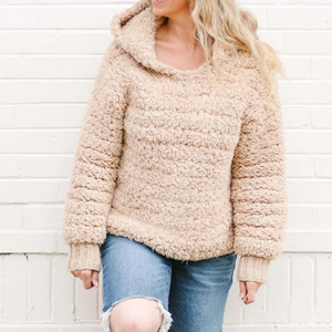 <span class=keywords><strong>Pull</strong></span> à capuche floue surdimensionné pour femmes <span class=keywords><strong>manteau</strong></span> d'ours en peluche Crochet Sherpa gros <span class=keywords><strong>pull</strong></span> veste floue Sherpa sweat à capuche - Product Image 5