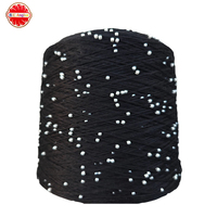 100% fil de coton mercerisé 3mm blanc perle teint 6 plis fil de coton peigné avec des perles colorées fil fantaisie"