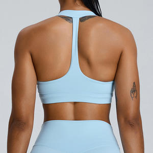 Ensemble de Yoga doux respirant pour femmes soutien-gorge à col en V élastique haut ensemble de Leggings de gymnastique taille haute ensemble de Leggings à séchage rapide pour femmes - Product Image 5