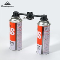 Convertisseur d'isobutane 3-en-1 Adaptateur de cuisinière à gaz Outils de tête en alliage d'aluminium pour camping en plein air Randonnée Accessoire de conversion de réservoir de gaz