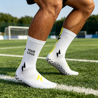 Chaussettes de football antidérapantes personnalisées, mi-mollet, pour adultes, entraînement, course, avec grip personnalisé