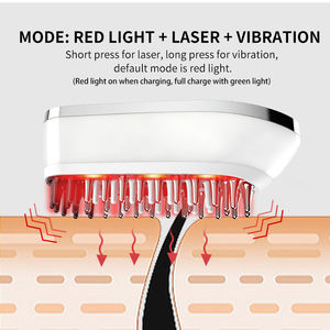 Dispositivos de Masaje Capilar KKS, Cepillo Masajeador de Cabeza, Vibración EMS, Alta Frecuencia, Peine de Luz Roja, Acero Inoxidable y Plástico - Product Image 6