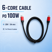 Câble USB-C vers USB-C, PD100W, 20V5A, E-marker
