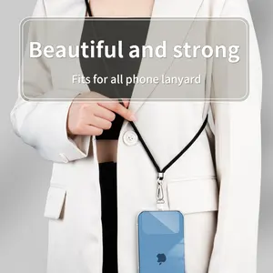 חזק טלפון תיקון עבור שרוך לקשור שקוף TPU פלסטיק כרית סיליקון Tab עם מתכת D טבעת עבור Smartphone