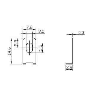 定制 H62 黄铜铜片镀锡 7.2*0.3 PCB 插入式端子，用于电线焊接 - Product Image 1