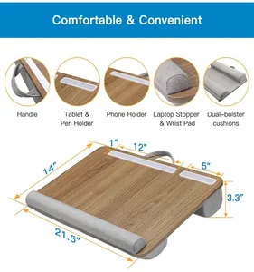 <strong>Lap</strong> <strong>Desk</strong> Laptop <strong>Desk</strong> Built in Wrist Pad for <strong>Notebook</strong>, Portable <strong>Lap</strong> <strong>Desk</strong> with Cushion - Product Image 2