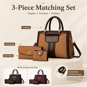 Set di 3 Borse Firmate: Portafoglio, Borsa a Tracolla e Borsetta in Nylon con Chiusura a Cerniera, Borse Messenger di Lusso in PU per Donne - Product Image 3