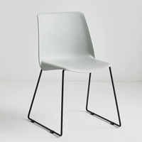 Chaise de conférence pour invités de bureau, personnalisable, pour le bureau, l'école, la réception, la salle de réunion, empilable, avec cadre en métal et assise en plastique