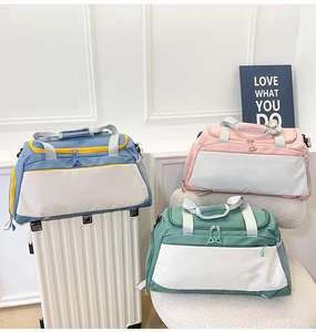 Sac de sport imperméable de grande capacité personnalisé, sac de voyage portable pour le yoga avec rangement pour chaussures, option de logo personnalisé - Product Image 4