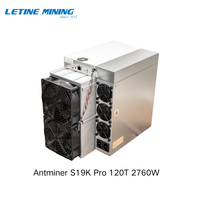 Bitmain Antminer S19k Pro 110T 115T 120T 2760W Refroidissement par air pour l'extraction de Bitcoin pour les mineurs de crypto-monnaies S19kpro 120Th BTC BCH