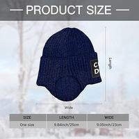 Gorro de Punto Personalizado HKZB con Orejeras y Bordado 3D, con Foto o Logotipo, Ideal para Viajes, Unisex, con Diseño de Frutas, Letras y Puntos