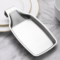 Spatule de cuisine louche brosse ustensiles de cuisine réchaud 304 acier inoxydable cuillère reste support robuste pour cuisinière comptoir