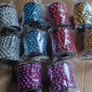 Manik-manik Terhubung 8mm Baru, 10m/gulung, Rantai Dekoratif Lapis Plastik untuk Natal, Pesta Ulang Tahun, Wisuda, Cantik - Product Image 1