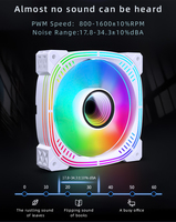 Ventilateur de boîtier PC ARGB Prism 120 mm Aura Sync PWM, radiateur 5V, refroidisseur d'air pour ordinateur gaming en PBT blanc, vente en gros