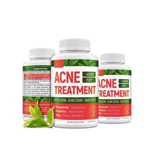 Suplementos de Belleza Herbales Orgánicos de Marca Privada OEM ODM para el Acné en Adultos, Cápsulas Personalizables de 90 Unidades para el Acné, Aclaramiento de la Piel - Product Image 1